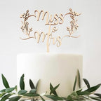Miss to Mrs Cake Topper,Wooden Bride and Groom Cake Topper Wedding Anniversary Bridal Shower, Engagement Party Decorations, Wedding Decoration, Perfect Keepsake