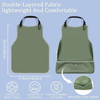 Adult Bibs-3 Pcs Washable Clothing Protector with Upgraded Crumb Catcher