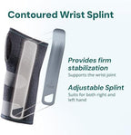 OPPO RH301 Wrist Splint for Carpal Tunnel Syndrome, Arthritis, and Tendonitis - Adjustable for Right and Left Hand (Black, One Size, 1 Pack)