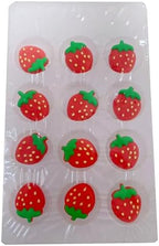 Sentovac 12 Pcs Strawberry Icing Cake Decoration Edible Spring Sprinkles DIY Candy Dessert For Cookie Cake Cupcake Topper Icing Frosting Party Decoration Supplies