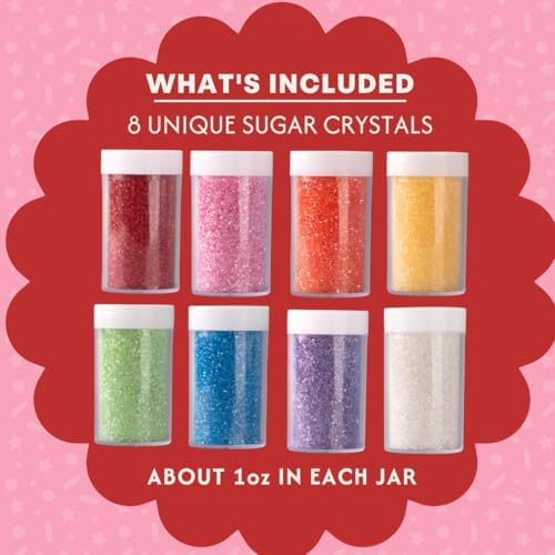 Sweets Indeed Sprinkles, 4 Pack, Edible Sprinkle Mix, Perfect for Cake Decorations, Baking, Ice Cream, Cookies, Cupcake Topper (Rainbow Sugars)
