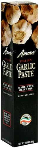 Amore Paste Garlic, 3.2-Ounce Tubes (Pack of 6)