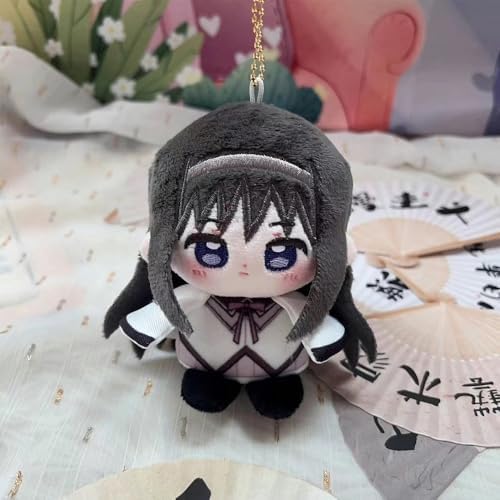 Anime Pillow Akemi Homura Figure Soft Stuffed Throw Pendent Figurine Cute Bags Charm Keychain 10cm