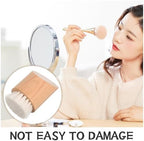 Facial Cleansing Brush with Goat Hair Bristles - Exfoliating Face Scrubber with Beechwood Handle for Deep Pore Cleaning and Blackhead Removal - Soft Manual Facial Skin Brush