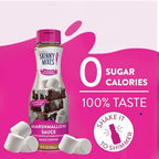 Jordan's Skinny Mixes Sugar Free Marshmallow Sauce Topping, For Drizzling Over Coffee, Lattes, Ice Cream, Yogurt, Oatmeal, Hot Chocolate, Desserts, Zero Calories, Dairy & Gluten Free, Kosher, 12 Fl Oz