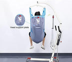 Hoist for Lifting Elderly, Deluxe Padded Toileting Patient Lift Sling with Head Support, Divided Leg Shower Sling for Patient Lifts, Heavy Duty Transfer Sling for Disabled Elderly 20