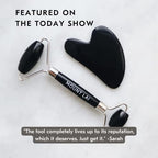 Mount Lai Obsidian Gua Sha Facial Tools, Black Obsidian Gua Sha Facial Tools Set and Roller, Guasha Tool for Face to Relieve Muscle Tension and Reduce Puffiness, Anti Aging Skin Care Sets for Women