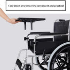 Wheelchair Tray Table with Cup Holder, Removable Wheelchair Lap Tray, Lightweight Portable Wheelchair Dinner Table Accessories for Eating, Reading, Resting, Fits Wheelchair Arms of 16" - 20"