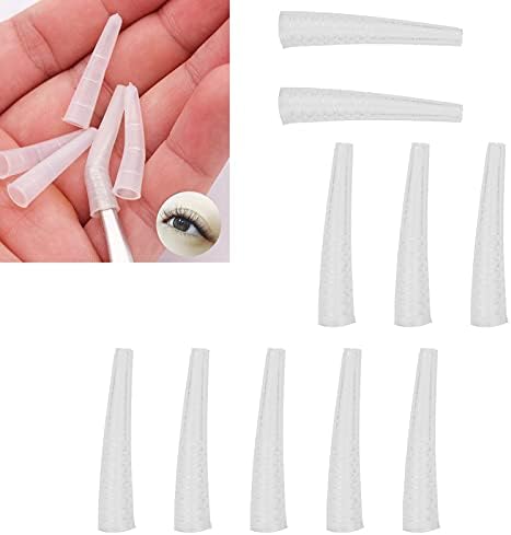 WNSC Non‑Slip Tweezers, Tweezers Reusable Tweezers Tip Cover Design Thickened Silicone Design for Eyelashes Grafting Tweezers