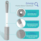 4 Pack Gnvop Toilet Pumice Stone with Long Handle,Pumice Stone Toilet Bowl Cleaner,1 Cleaning Handle, 4 No Touch Replaceable Piedra Pomez for Cleaning Toilets, Bathtubs, Grills, Swimming Pools, Sinks