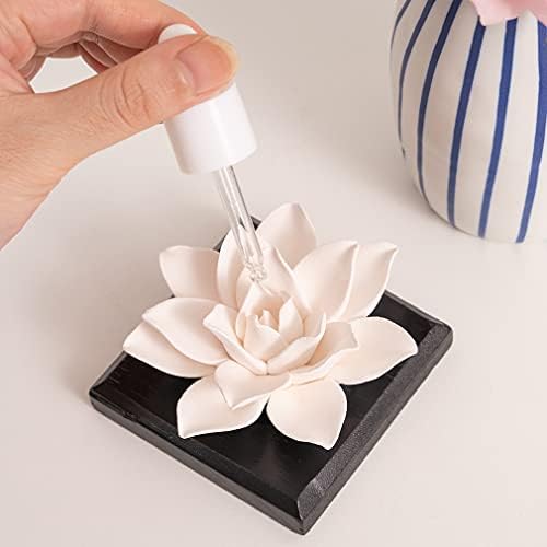 Magnolia Flower Styling Essential Oil Diffuser Stone, Non-Electric, Handmade Products, Decorative Tabletops, Car Decoration Ornaments(Essential Oils Not Included)