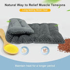 Microwave Heating Pad 16x7in Microwavable Heat Pack for Muscle Pain Relief Moist Rice Clay Bean Bag Pack Heat Therapy for Shoulders, Lower Back, Abdomen Cramps Hot Cold Compress Reusable 1.8LBS