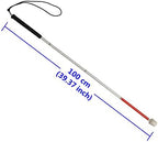 Aluminum Mobility Folding Cane for The Blind (Folds Down 4 Sections) White Cane for Children
