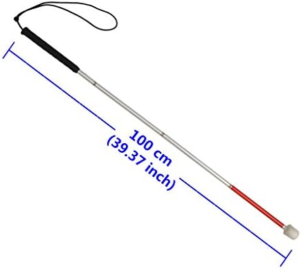 Aluminum Mobility Folding Cane for The Blind (Folds Down 4 Sections) White Cane for Children