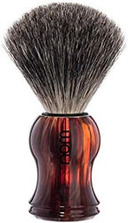 NOM Gustav shaving brush | Pure Badger Shave Brush for Shaving soaps and creams | exfoliating shaving brush | Havanna handle