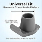 Walker Ski Glides for Folding Walkers 2 Pack, Universal Walker Accessories for Seniors, 1-1/8" Fit Walker Feet Replacement, Smooth Walker Glides, Tennis Ball Alternative