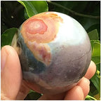 Health & Household Natural Polished Ocean Jasper Crystal Ball Healing Quartz Crystal Spheres Ornaments Gifts for Chakra Home Decoration