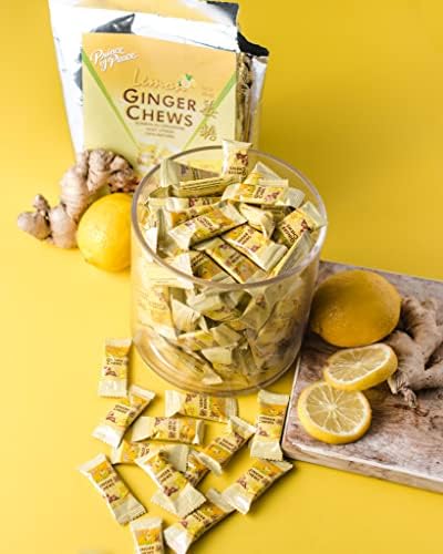 Prince of Peace Ginger Chews with Lemon, 2.2lb/1 kg. – Candied Ginger – Candy Pack – Ginger Chews Candy – Natural Candy