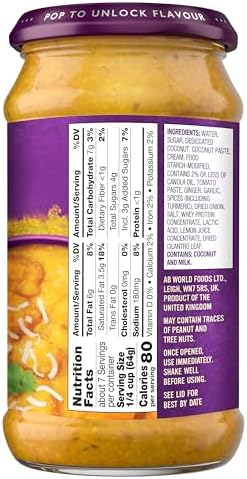 Patak's Korma Sauce, 15 oz, yellow