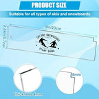 4Pcs Ski Wax Scraper Tool Snowboard 9 x 2.2In Acrylic Wax Scraper for Snowboard Scraper Sharpener with Right Notch and Smooth Edge (4mm Thick)