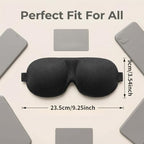 Eye Masks for Sleep，Sleep Mask for Back and Side Sleeper, Block Out Light, Luxury Sleeping Eye Mask of 3D Night Blindfold, Zero Pressure Breathable Travel Eye Cover Black