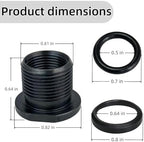 3 Pcs Thread Protector, 1/2 x 28 Convert to 5/8x24 with Crush Washer Steel, (Black)