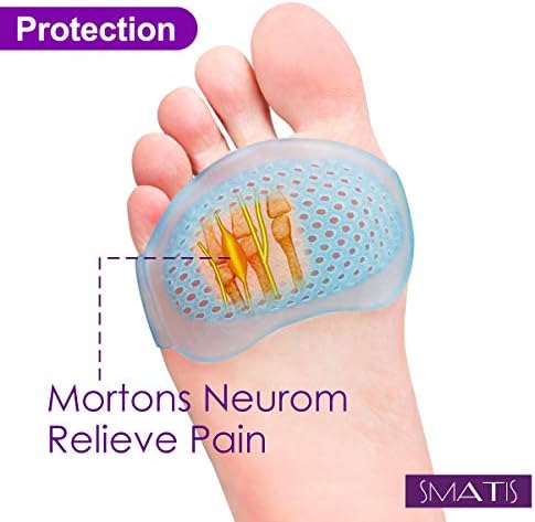 Ball of Foot Cushions（2 Pairs） Metatarsal Pads Soft Gel Ball of Foot Pads Mortons Neuroma Callus Metatarsal Foot Pain Relief