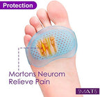 Ball of Foot Cushions（2 Pairs） Metatarsal Pads Soft Gel Ball of Foot Pads Mortons Neuroma Callus Metatarsal Foot Pain Relief