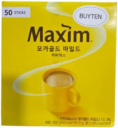 Maxim Mocha Gold Mild Coffee Mix 12g X 50pc (1.6 Pound)