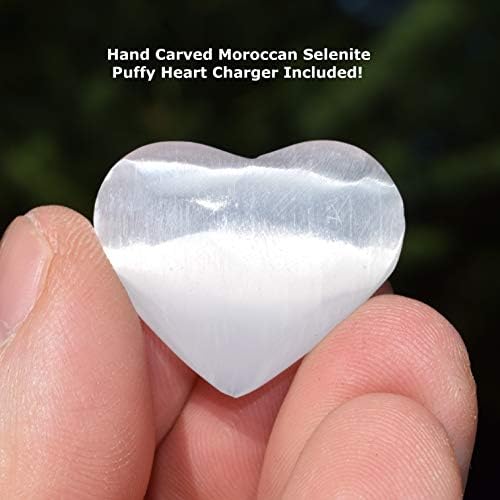 Zenergy Gems Charged Premium Natural Gemstone Crystal 8mm Bead Bracelet + Moroccan Selenite Charging Crystal [Included]