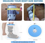 YUNCHI Waterproof Extra Wide Leg Cast Cover for Shower Adult After Surgery with Non-Slip Bottom, Extra Large Watertight Foot Cast Protector for Plus Size Adults Large Casts Surgery Shower Boots