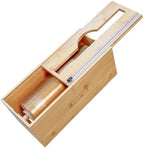 High Capacity Foil & Wrap Dispenser with Cutter, Fits 3000ft Plastic Wrap,1000ft Aluminum Foil, Home, Food Service, Commercial, Bamboo