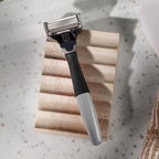 Harry's Original Shaving Kit for Men - Razor Handle and 3 Razor Blade Refill Cartridges - German Engineered - Charcoal