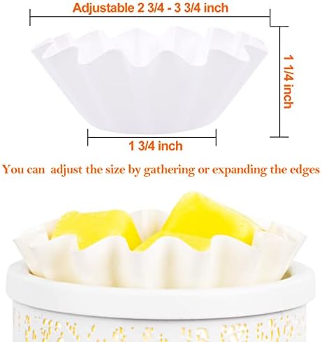 FANDOL Wax Melt Warmer Liners Reusable & Leakproof Candle Warmer Liners Wax Tray for Scented Wax,Electric Wax Warmers, Plug in Warmers, Candle Warmer,Wax Melter and Wax Burner (White, 25PCS)