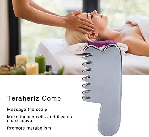 Brrnoo Terahertz Gua Sha Scalp Brush Massage V Face Beauty Comb Gua Sha Massage Tool, Gentle Gua Sha Scraping Stone Body Massage Tool