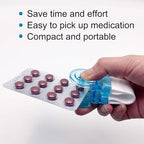 Portable Personal Pill Dispenser,Medicine Dispenser - Blue