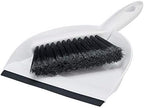 Amazon Basics Small Portable Mini Dustpan and Brush Set for Indoor Outdoor Floor Cleaning, Gray, Pack of 2