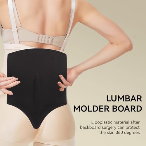 Lumbar Molder Liposuction Back Board, Foam Abdominal Compression Garment Back Lipo Board for Liposuction Recovery and BBI Post Surgery (Black)