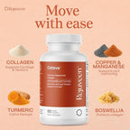 Osteva Joint Support Supplement for Women | High Potency Collagen, Turmeric, Boswellia | for Flexible Cartilage & Tendons, Resilient Knees & Hip, Improved Mobility | Non-GMO, 60 Ct