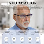 2 Pcs Auto Focus Glasses Presbyopia Glasses Intelligent Zoom Reading Glasses Anti-Blue Light Eye Protection Optics Glasses For Women & Men