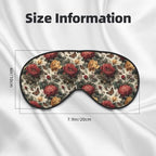 Roses and Butterflies Print Double Side Sleep Eye Mask, Adjustable Night Eye Cover for Women Men