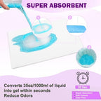 Commode Liners with Absorbent Pads, 100 Count Lavender Scented Bags and 100 Commode Pads, Leak-Proof & Extra Thick, Disposable, Universal Fit for Bedside Commode, Portable Toilet Chair