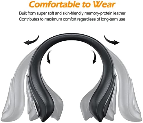 Portable Neck Warmer Rechargeable, Soft Leather Cordless Neck Heater Wrap Graphene Heated Scarf with 12 Heat Levels, Hand Warmers Electric Heating Pad for Pain Relief, Warm Gifts for Women Men