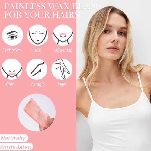 Wax Beads Bulk - 3.3lb Wax Beans Supplies for Esthetician - Professinal Painless Waxing for Face, Upper Lip, Bikini, Leg, Women Natural Melting Kit - Hypoallergenic Hard Wax Beads Bulk