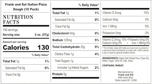 Authentic imported Italian Pizza Dough – Made Fresh | Non-GMO, Glyphosate-Free (20-10 Ounce Balls)