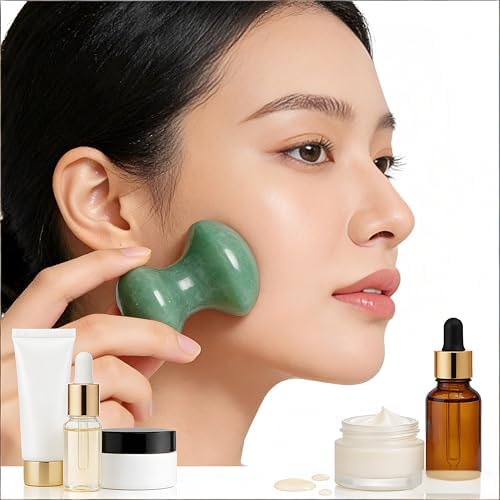 2Pcs Gua Sha Facial Massage Tools, Mushroom Face Scraper Skin Care for Women Home Spa