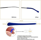 KECHIO Silicone Anti-Slip Eyeglass End Tips Ear Cushions Ear Sock Pieces Tube Temple Tips Spectacle Retainers Elastic Comfort Replacement Tips for Thin Metal Eyeglass Legs 6 Pairs