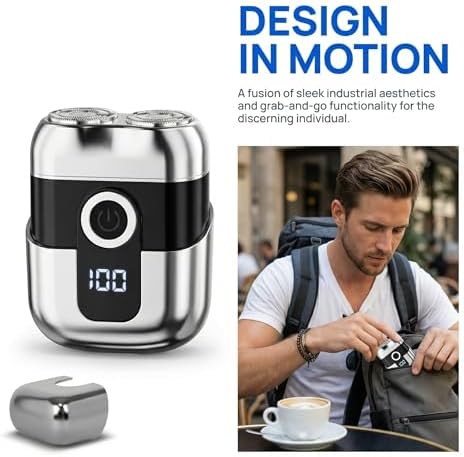 Electric Shaver for Men, 2026 New Painless Portable Dual Head Pocket Travel Electric Shavers, Waterproof Wet Dry Cordless Electric Razor