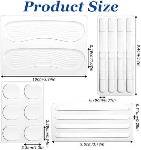 Dimeho 34 Pcs Silicone High Heel Cushion Inserts Pad Shoe Strap Grip Anti Slip Sandals Gel Protector Strips Sling Backs Foot Support Sticker for Women Men Sports Sneakers