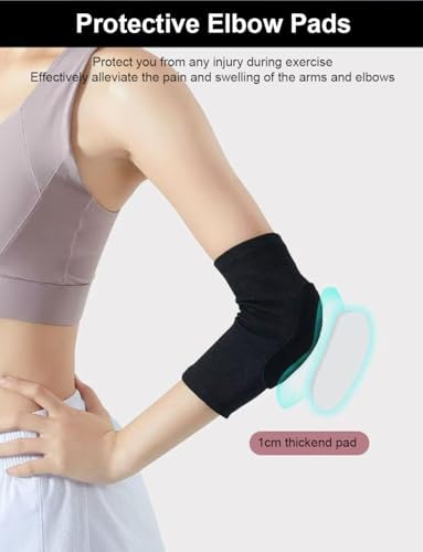 SUJAYU A Pair Elbow Pads Volleyball Arm Sleeves, Tandem Elbow Pads Volleyball Arm Pads Elbow Protector Tennis Basketball